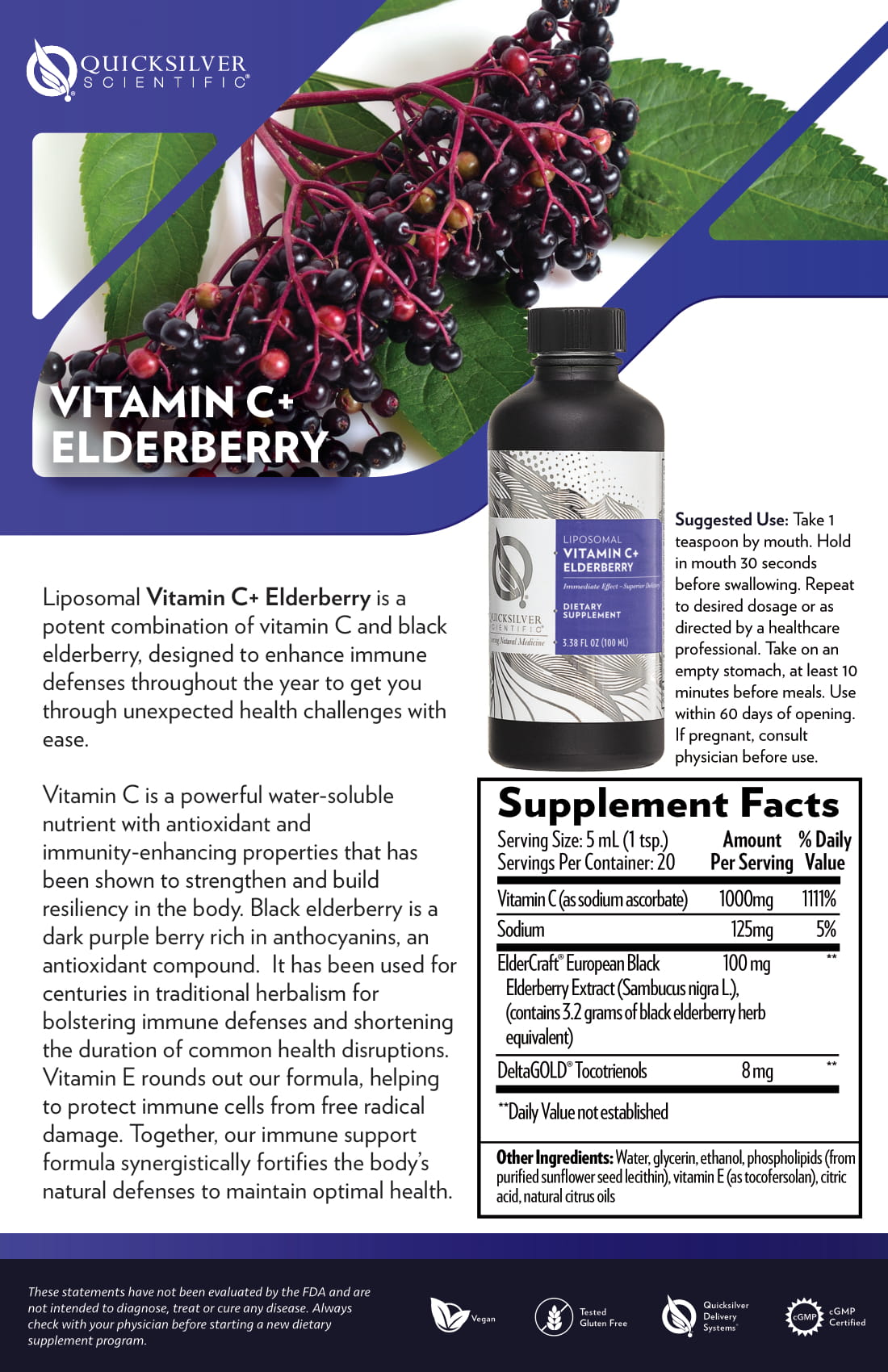 liposomal vitamin c with elderberry